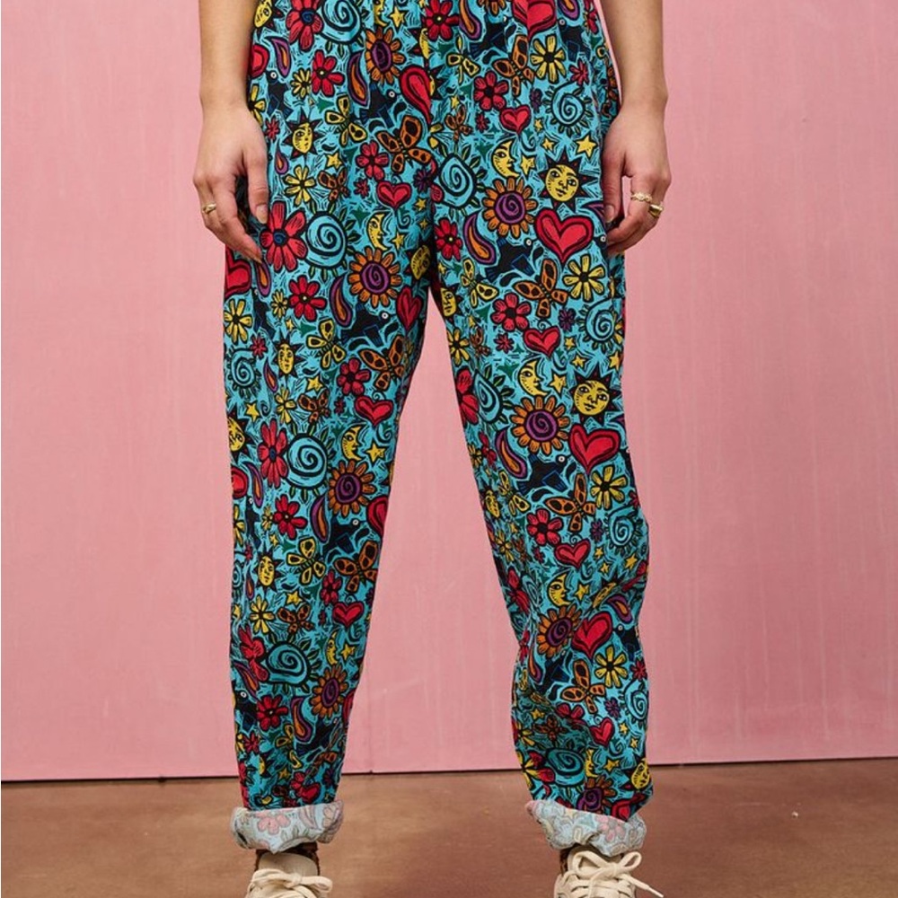 Lucy and Yak Alexa Trousers Size Small Long Print Sue Todd & Yak